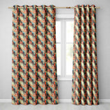 Exotic Parrot Birds with Blossom Branch Seamless Pattern Artistic Jungle  Readymade Eyelet Ring Top Thermal 100% Blackout Curtains