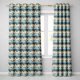 Penguin Birds in Winter Landscape Seamless Pattern Cute Nature Textile  Readymade Eyelet Ring Top Thermal 100% Blackout Curtains