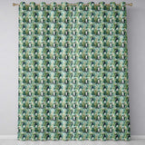 Gentle Penguin Birds in Meadow Grass Seamless Pattern Soft Nature  Readymade Eyelet Ring Top Thermal 100% Blackout Curtains