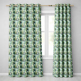 Gentle Penguin Birds in Meadow Grass Seamless Pattern Soft Nature  Readymade Eyelet Ring Top Thermal 100% Blackout Curtains