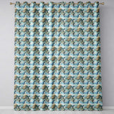 Penguin Birds by Water Grassland Seamless Pattern Artistic Nature  Readymade Eyelet Ring Top Thermal 100% Blackout Curtains