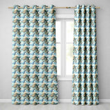 Penguin Birds by Water Grassland Seamless Pattern Artistic Nature  Readymade Eyelet Ring Top Thermal 100% Blackout Curtains