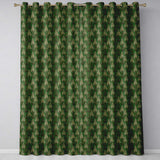Vintage Pine Tree Forest Repeat Seamless Pattern Classic Woodland  Readymade Eyelet Ring Top Thermal 100% Blackout Curtains