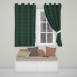 Decorative Pine Leaf Pattern Seamless Botanical Woodland  Readymade Eyelet Ring Top Thermal 100% Blackout Curtains