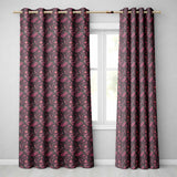 Ornate Folk Art Birds Floral Seamless Pattern Decorative Nature  Readymade Eyelet Ring Top Thermal 100% Blackout Curtains
