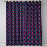 Vibrant Neon Triangular Landscape Seamless Pattern Retro Futuristic Style  Readymade Eyelet Ring Top Thermal 100% Blackout Curtains