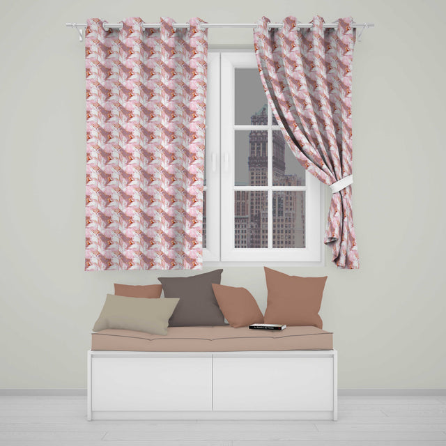 Blush Pink Marble Flow Abstract Seamless Pattern Luxury Fluid Texture  Readymade Eyelet Ring Top Thermal 100% Blackout Curtains