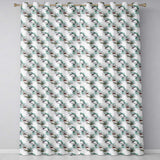 Realistic Shark Splash Water Seamless Pattern Ocean Predator Design  Readymade Eyelet Ring Top Thermal 100% Blackout Curtains