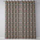 Art Nouveau Green Botanical Floral Seamless Pattern Vintage Nature Background  Readymade Eyelet Ring Top Thermal 100% Blackout Curtains