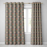 Art Nouveau Green Botanical Floral Seamless Pattern Vintage Nature Background  Readymade Eyelet Ring Top Thermal 100% Blackout Curtains