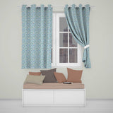 Light Blue Pebble Stone Seamless Pattern Soft Coastal Rock Texture  Readymade Eyelet Ring Top Thermal 100% Blackout Curtains