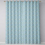 Light Blue Pebble Stone Seamless Pattern Soft Coastal Rock Texture  Readymade Eyelet Ring Top Thermal 100% Blackout Curtains