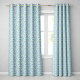 Light Blue Pebble Stone Seamless Pattern Soft Coastal Rock Texture  Readymade Eyelet Ring Top Thermal 100% Blackout Curtains
