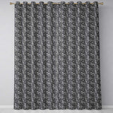 Black and Grey Pebble Stone Seamless Pattern Modern Rock Texture Design  Readymade Eyelet Ring Top Thermal 100% Blackout Curtains