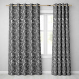 Black and Grey Pebble Stone Seamless Pattern Modern Rock Texture Design  Readymade Eyelet Ring Top Thermal 100% Blackout Curtains