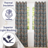 Vintage Floral Birds Strawberry Seamless Pattern Classic Garden Design  Readymade Eyelet Ring Top Thermal 100% Blackout Curtains