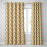 Watercolour Sunflower Floral Seamless Pattern Soft Botanical Garden Design  Readymade Eyelet Ring Top Thermal 100% Blackout Curtains