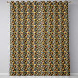 Yellow Sunflower Floral Seamless Pattern Classic Botanical Garden Design  Readymade Eyelet Ring Top Thermal 100% Blackout Curtains