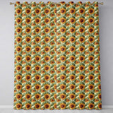 Realistic Sunflower Floral Seamless Pattern Detailed Botanical Garden Design  Readymade Eyelet Ring Top Thermal 100% Blackout Curtains