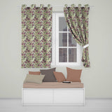Classic William Morris Style Floral Thistle Pattern Seamless  Readymade Eyelet Ring Top Thermal 100% Blackout Curtains