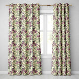 Classic William Morris Style Floral Thistle Pattern Seamless  Readymade Eyelet Ring Top Thermal 100% Blackout Curtains