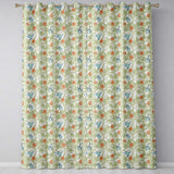 Vintage Birds and Roses Trellis Garden Pattern Seamless  Readymade Eyelet Ring Top Thermal 100% Blackout Curtains
