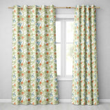 Vintage Birds and Roses Trellis Garden Pattern Seamless  Readymade Eyelet Ring Top Thermal 100% Blackout Curtains