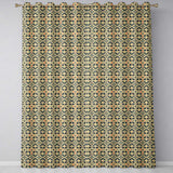 Geometric Ethnic Tribal Pattern in Neutral Tones Seamless  Readymade Eyelet Ring Top Thermal 100% Blackout Curtains