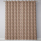 Traditional Tribal Geometric Pattern in Earthy Tones Seamless  Readymade Eyelet Ring Top Thermal 100% Blackout Curtains