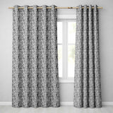 Antique Victorian Society Illustration Pattern Monochrome Seamless  Readymade Eyelet Ring Top Thermal 100% Blackout Curtains
