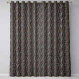 Vintage Crowd Illustration People Pattern in Warm Tones Seamless  Readymade Eyelet Ring Top Thermal 100% Blackout Curtains