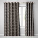 Vintage Crowd Illustration People Pattern in Warm Tones Seamless  Readymade Eyelet Ring Top Thermal 100% Blackout Curtains