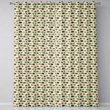Vintage Retro Camera Pattern with Floral Elements Seamless  Readymade Eyelet Ring Top Thermal 100% Blackout Curtains