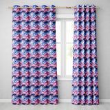 Pink Blue Fantasy Night Clouds Sky Seamless Pattern  Readymade Eyelet Ring Top Thermal 100% Blackout Curtains