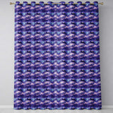 Deep Purple Cosmic Clouds Night Sky Seamless Pattern  Readymade Eyelet Ring Top Thermal 100% Blackout Curtains