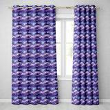 Deep Purple Cosmic Clouds Night Sky Seamless Pattern  Readymade Eyelet Ring Top Thermal 100% Blackout Curtains