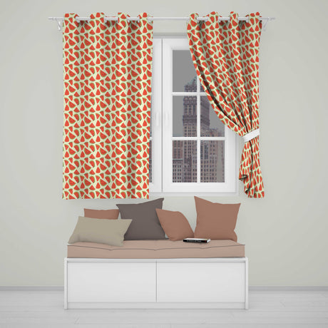 Fresh Watermelon Slices Repeat Seamless Pattern  Readymade Eyelet Ring Top Thermal 100% Blackout Curtains