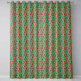 Watermelon Slices on Green Painted Background Seamless Pattern  Readymade Eyelet Ring Top Thermal 100% Blackout Curtains