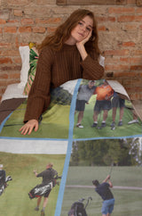 Upload Your Own 4 Photos Custom Made Text Soft Warm Fleece Mink Blanket