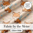 Cute Fairy Fox Cartoon Animal Pattern Cute Unique Gift Lovely  Digital Print Material by the Metre UK Sewing Quilting Textile