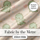Cute Baby Dinosaur Cartoon Animal Pattern Thoughtful Gift Idea  Digital Print Material by the Metre UK Sewing Quilting Textile