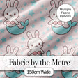 Cute Bunny Mermaid Cartoon Animal Pattern Stylish Everyday   Digital Print Material by the Metre UK Sewing Quilting Textile