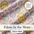Cute Easter Chick Eggs Cartoon Animal Pattern Stylish Everyday   Digital Print Material by the Metre UK Sewing Quilting Textile