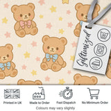 Cute Teddy Bear Bow Cartoon Animal Pattern Beautiful Coffee Cup  Digital Print Material by the Metre UK Sewing Quilting Textile