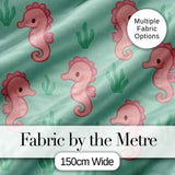 Cute Seahorse Ocean Cartoon Animal Pattern Stylish Everyday   Digital Print Material by the Metre UK Sewing Quilting Textile
