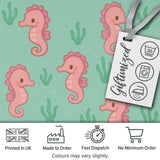 Cute Seahorse Ocean Cartoon Animal Pattern Stylish Everyday   Digital Print Material by the Metre UK Sewing Quilting Textile
