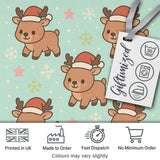 Cute Christmas Reindeer Cartoon Animal Pattern Perfect Gift for Her  Digital Print Material by the Metre UK Sewing Quilting Textile