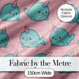 Cute Narwhal Unicorn Whale Cartoon Animal Pattern Cute Unique Gift  Digital Print Material by the Metre UK Sewing Quilting Textile