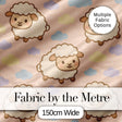 Cute Sheep Cloud Cartoon Farm Animal Pattern Cute Unique Gift Lovely  Digital Print Material by the Metre UK Sewing Quilting Textile