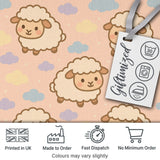 Cute Sheep Cloud Cartoon Farm Animal Pattern Cute Unique Gift Lovely  Digital Print Material by the Metre UK Sewing Quilting Textile